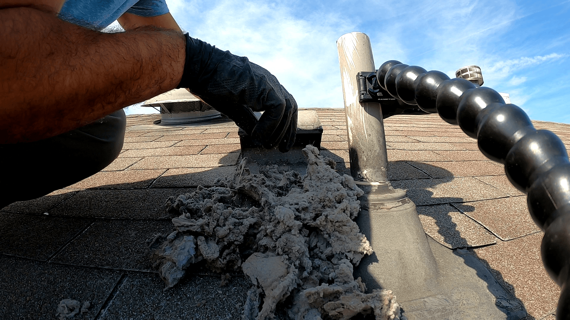 Dryer Vent Cleaning in progress — Monarch Cleaning Solutions, Austin, TX